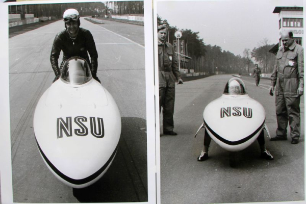 NSU Flying Cigar Motorbike-Racingvehicle 1956 thirteen Factoryphotos (10148)